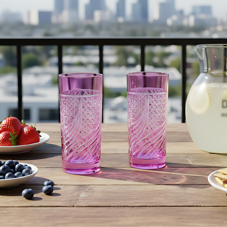 Aurora Cam Uzun Su Bardağı - Margerie Crystal