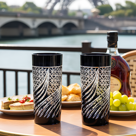 Aurora Cam Uzun Su Bardağı - Margerie Crystal