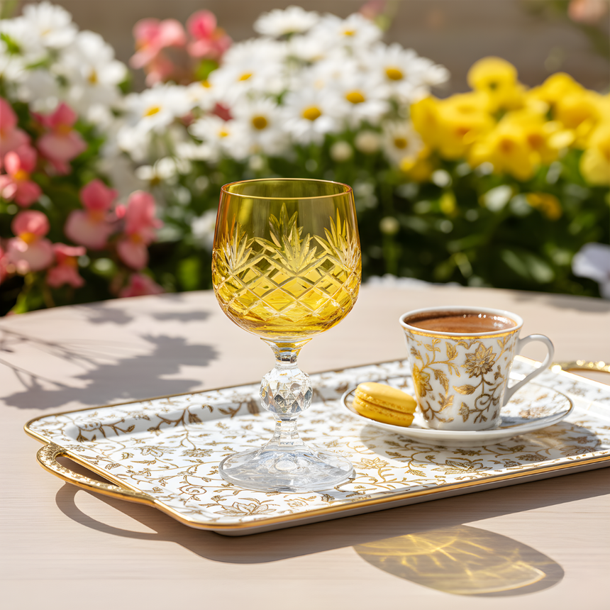 Bohemia Crystal Ara Kahve Yanı Su Bardağı - Margerie Crystal