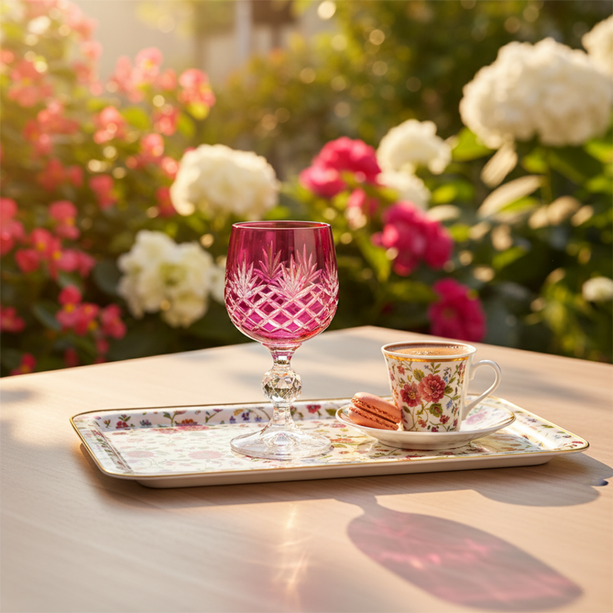 Bohemia Crystal Ara Kahve Yanı Su Bardağı - Margerie Crystal