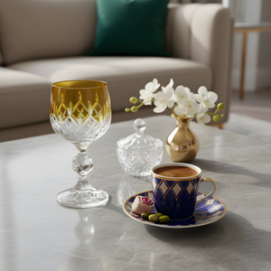 Bohemia Crystal ARIA Kristal Kahve Yanı Su Bardağı - Margerie Crystal