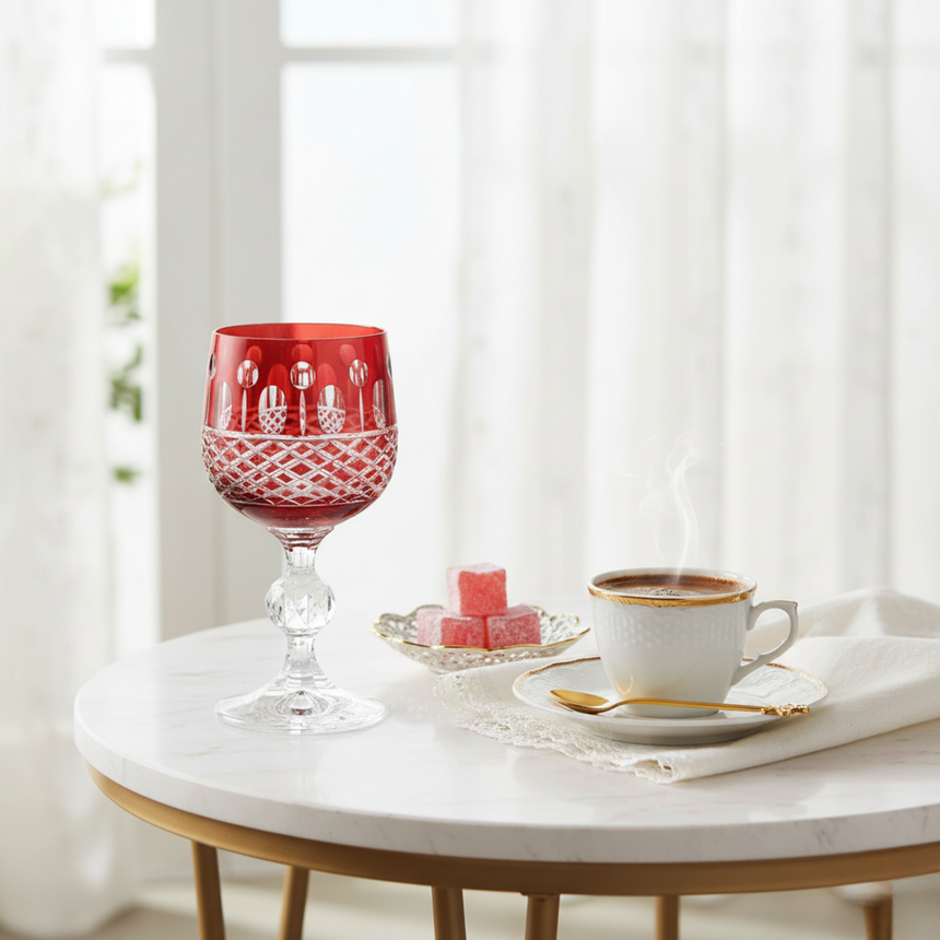 Bohemia Crystal Ophelia Kahve Yanı Su Bardağı - Margerie Crystal