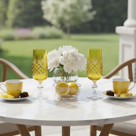 Bohemia Crystal Ara Flüt Kadeh - Margerie Crystal