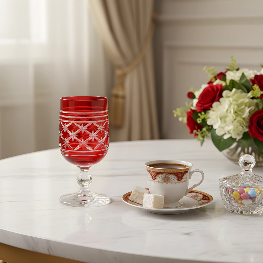 Bohemia Crystal Olia Kahve Yanı Su Bardağı - Margerie Crystal