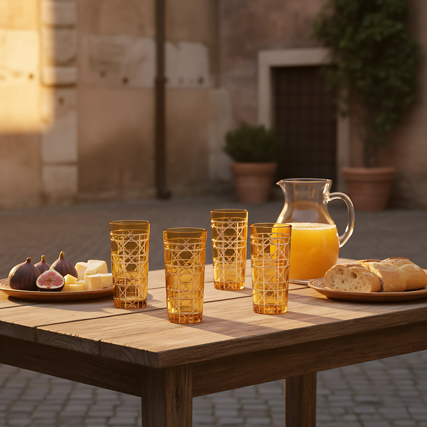 Gloria Cam Uzun Su Bardağı - Margerie Crystal