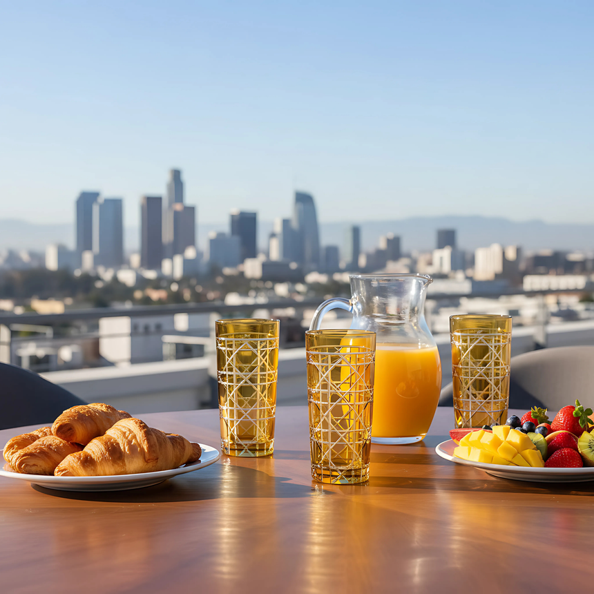 Gloria Cam Uzun Su Bardağı - Margerie Crystal