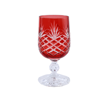6 Renk Bohemia Crystal Ara Kahve Yanı Su Bardağı 135ml (6'lı Set) - Margerie Crystal