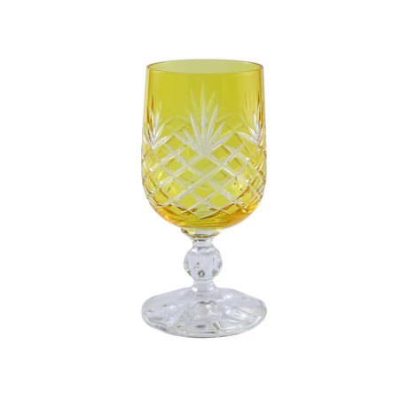 6 Renk Bohemia Crystal Ara Kahve Yanı Su Bardağı 135ml (6'lı Set) - Margerie Crystal