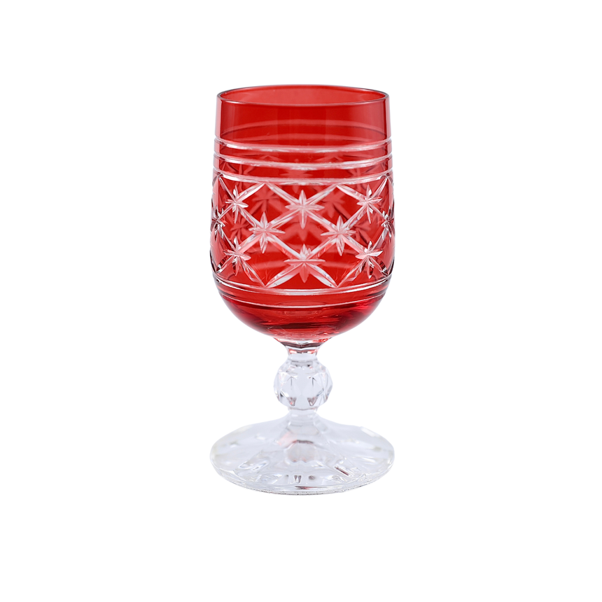 6 Renk Bohemia Crystal Olia Kahve Yanı Su Bardağı 135ml (6'lı Set) - Margerie Crystal