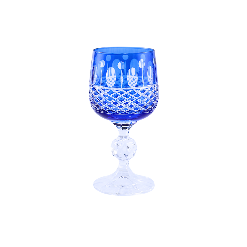 6 Renk Bohemia Crystal Ophelia Kahve Yanı Su Bardağı 150ml (6'lı Set) - Margerie Crystal