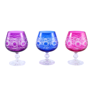 6 Renk Bohemia Crystal Pavo Kahve Yanı Su Bardağı 250ml (6'lı Set) - Margerie Crystal