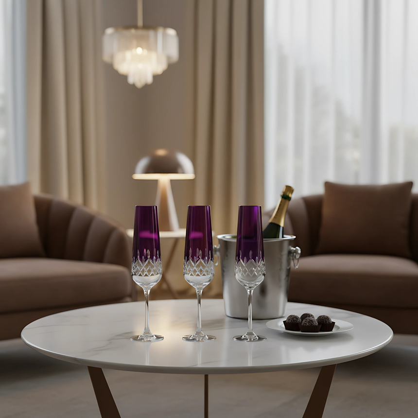 Aria Kristal Flüt Kadeh - Margerie Crystal