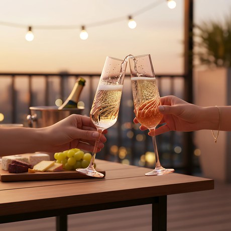 Aurora Kristal Flüt Kadeh - Margerie Crystal