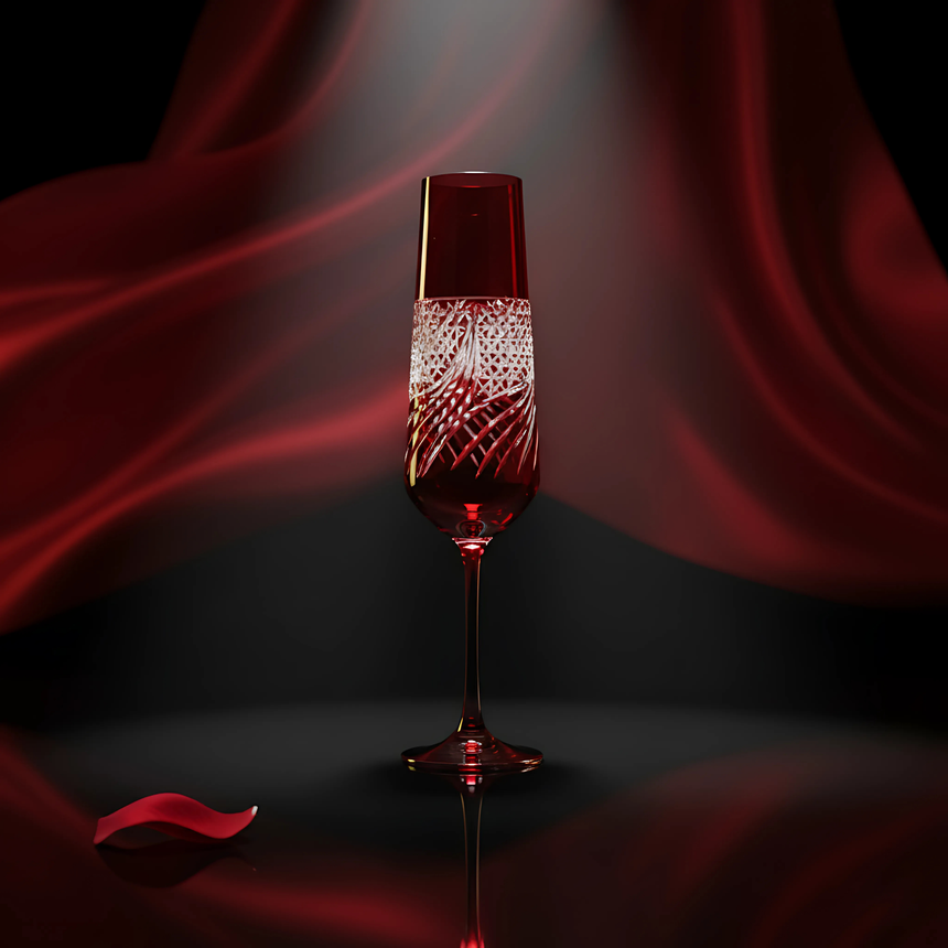 Aurora Kristal Flüt Kadeh - Margerie Crystal