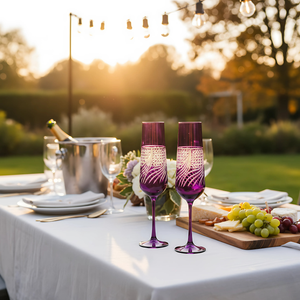 Aurora Kristal Flüt Kadeh - Margerie Crystal